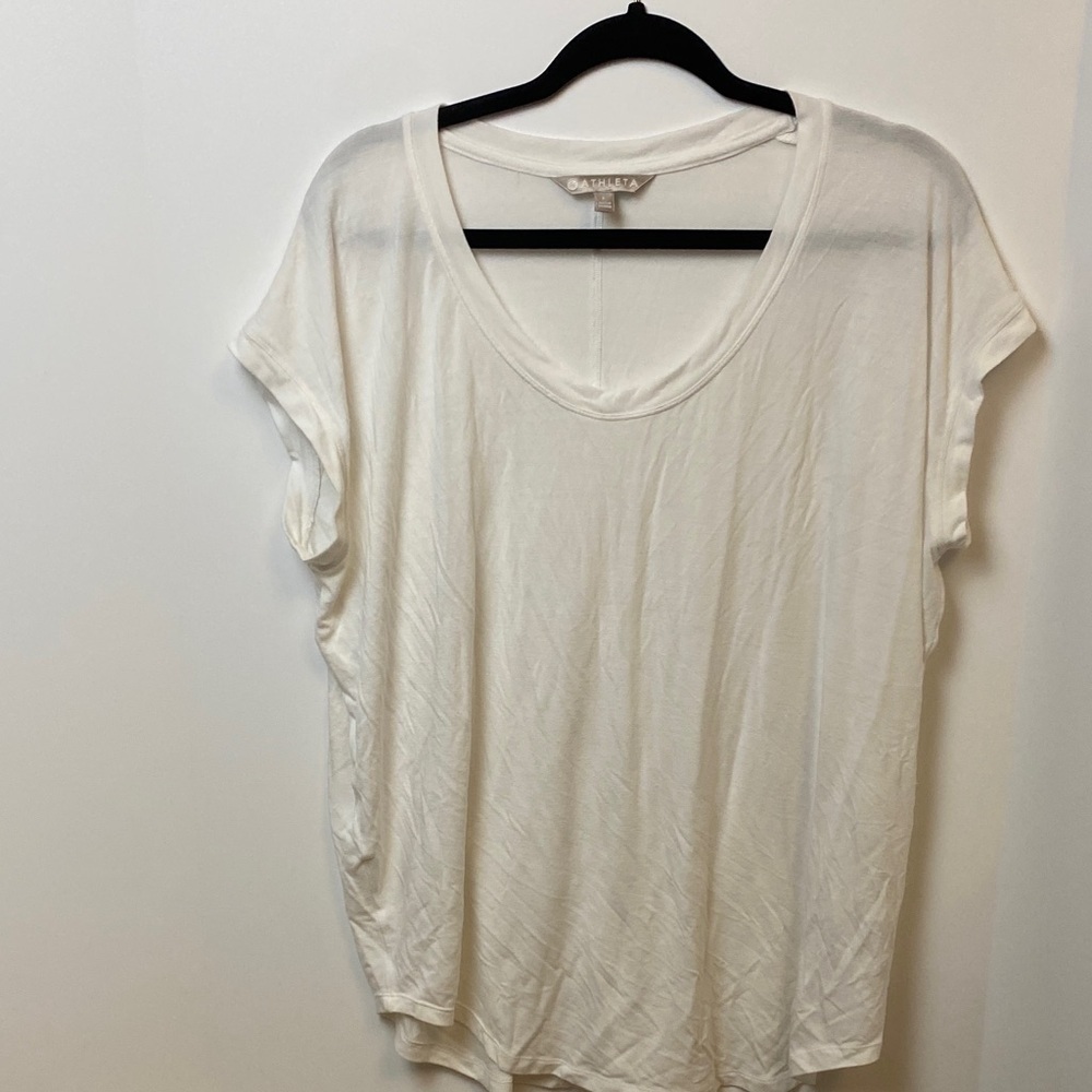 Athleta white Short Sleeve Top
